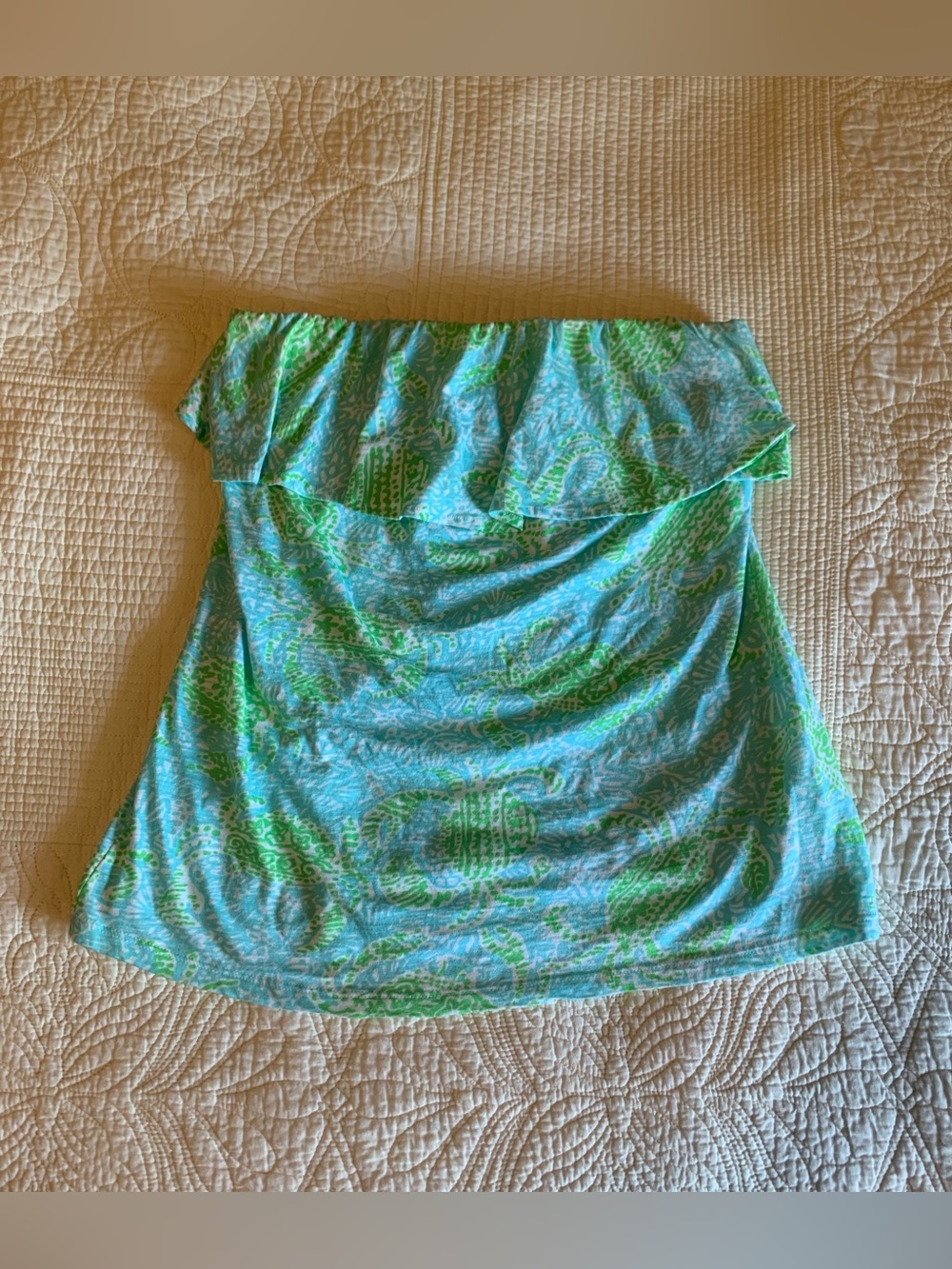 Lilly Pulitzer Wiley Ruffle Tube Top